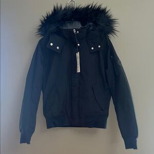 Hollister Black Fur-Trimmed Jacket